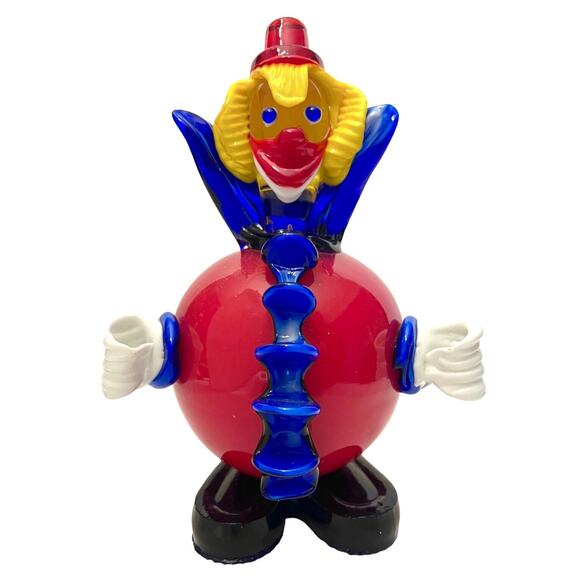 VTG Murano Italy Art Glass 7.5" BALL CLOWN FIGURINE Fratelli Pitau Sculpture - Picture 6 of 6